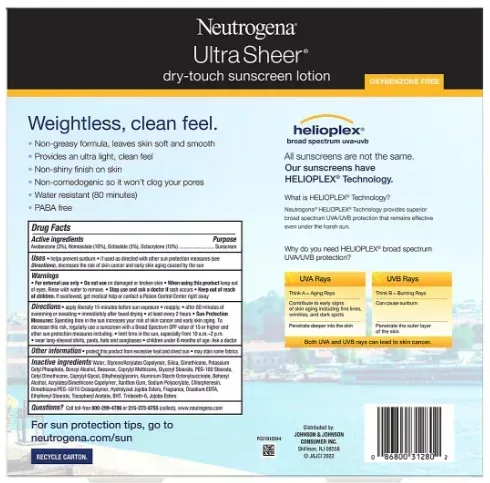 Neutrogena Ultra Sheer Dry-Touch Sunscreen Lotion, 3 ct. - Image 2