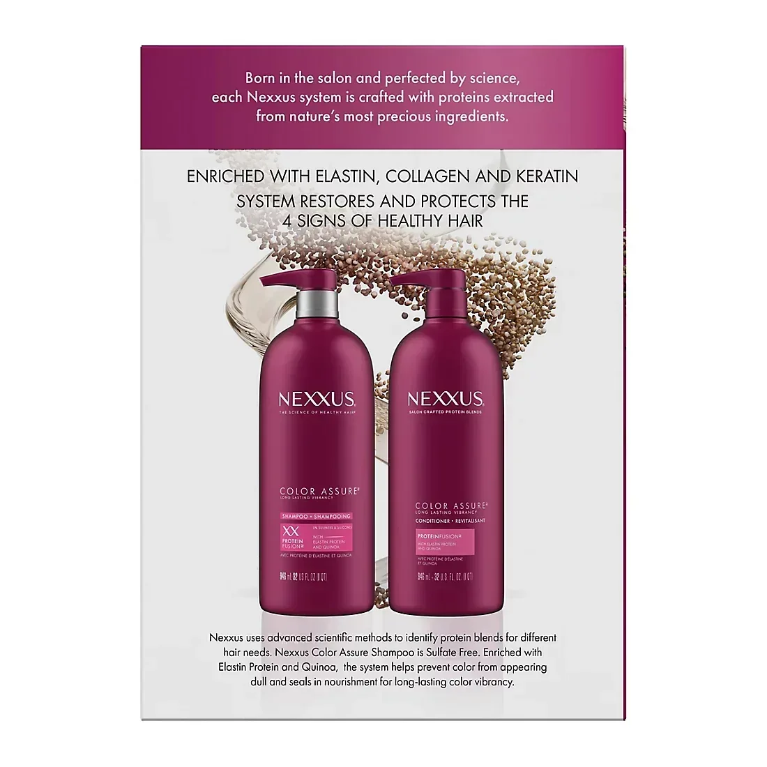 Nexxus Color Assure Shampoo and Conditioner Enhances Color Vibrancy for Up to 40 Washes, 2 ct./32 oz. - Image 2