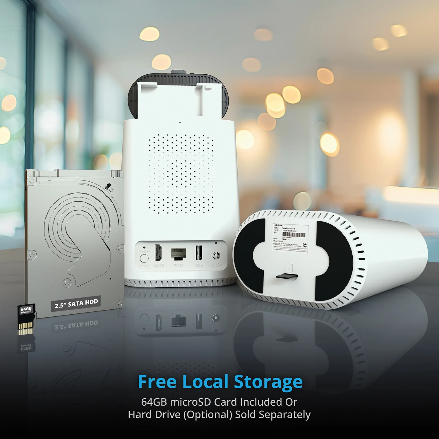Night Owl® Wire Free (Battery) 2K Spotlight Cameras with 2-Way Audio and Audio Alerts and Siren - White - Image 6