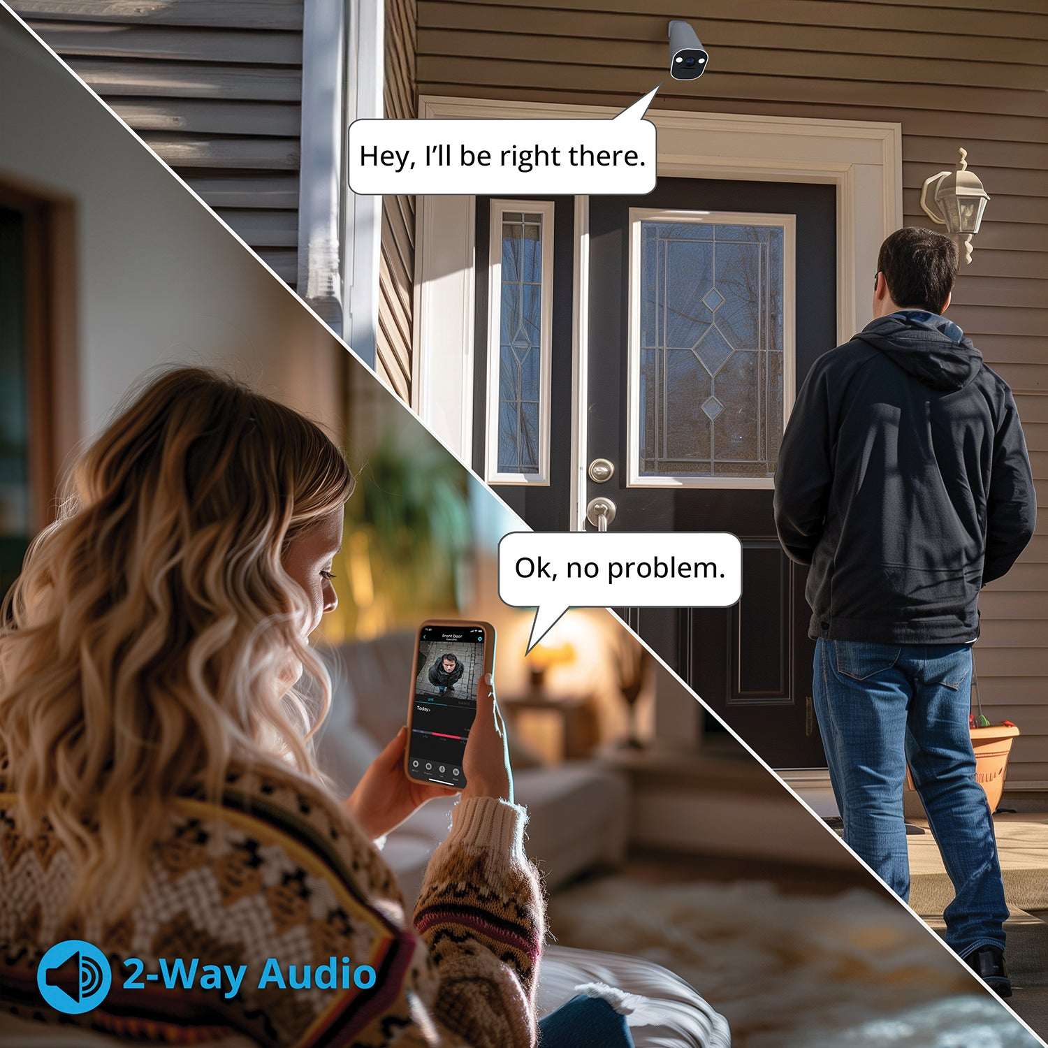 Night Owl® Wire Free (Battery) 2K Spotlight Cameras with 2-Way Audio and Audio Alerts and Siren - White - Image 9