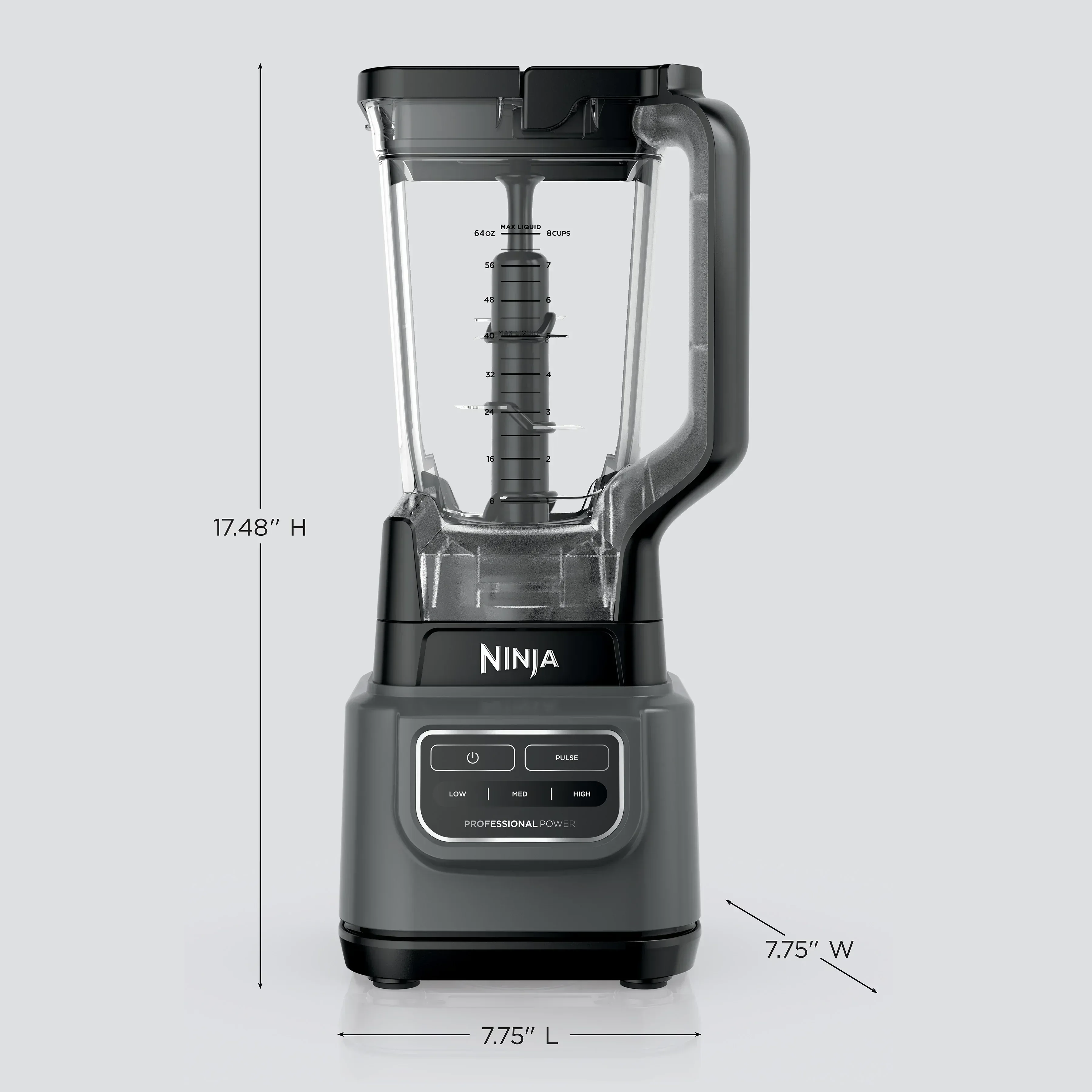 Ninja Classic Blender, 1000 Watts, 3 Speeds, Smoothies, 72 Oz. Pitcher, Total Crushing Blades, Dark Gray BE200 - Image 10