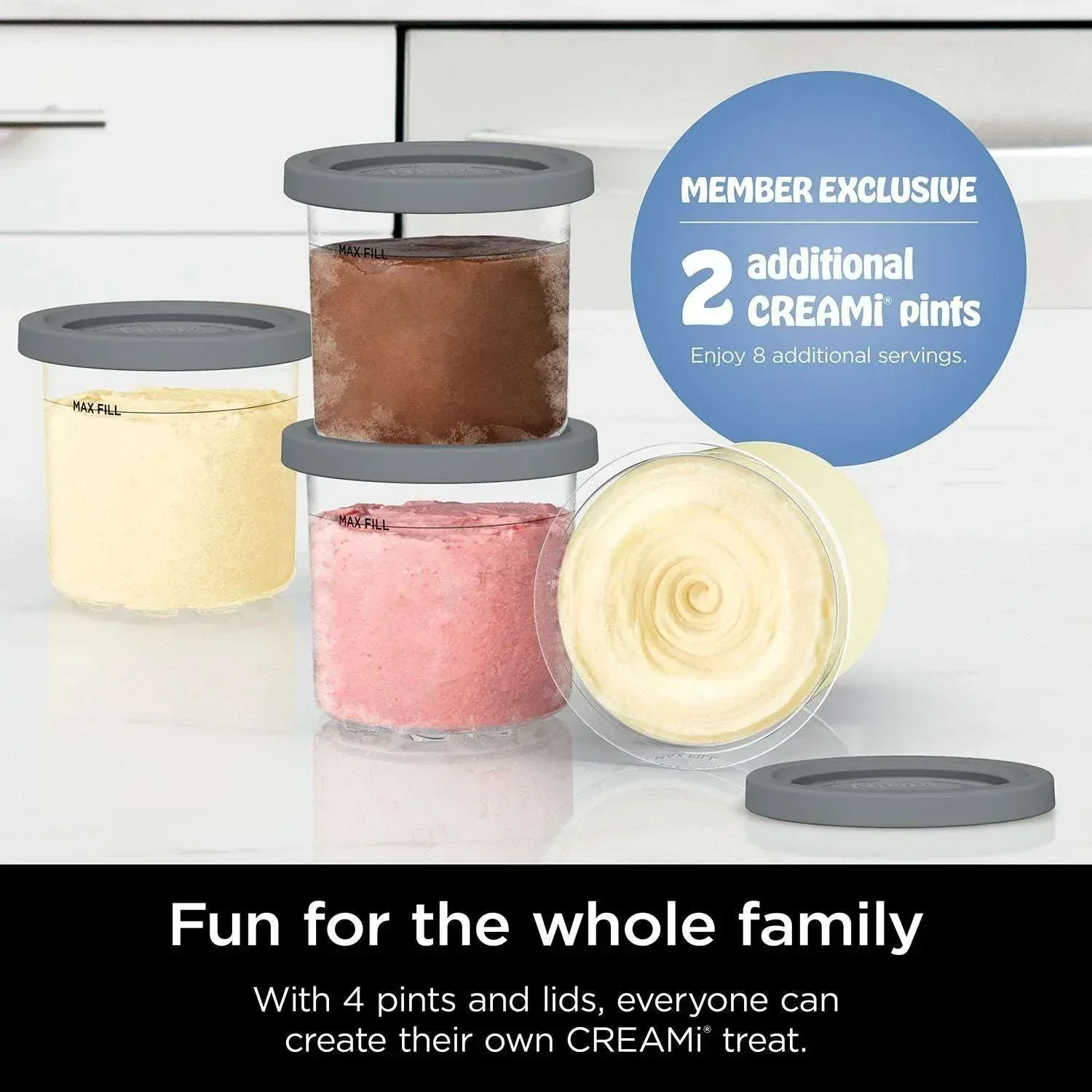 Ninja CREAMi 7-in-1 Ice Cream & Sorbet Maker with Additional Pints - Image 4