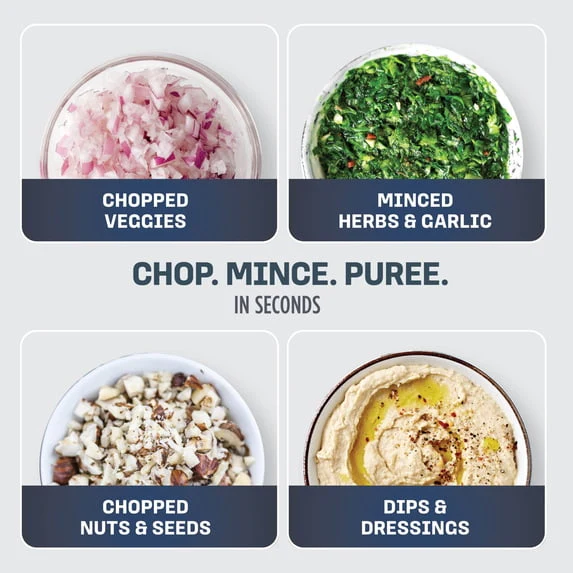 Ninja Express Chop 2-Cup Food Processor, Mince, Puree, One-Touch, Non-Slip Base, Dishwasher Safe, NJ100WM Black - Image 3