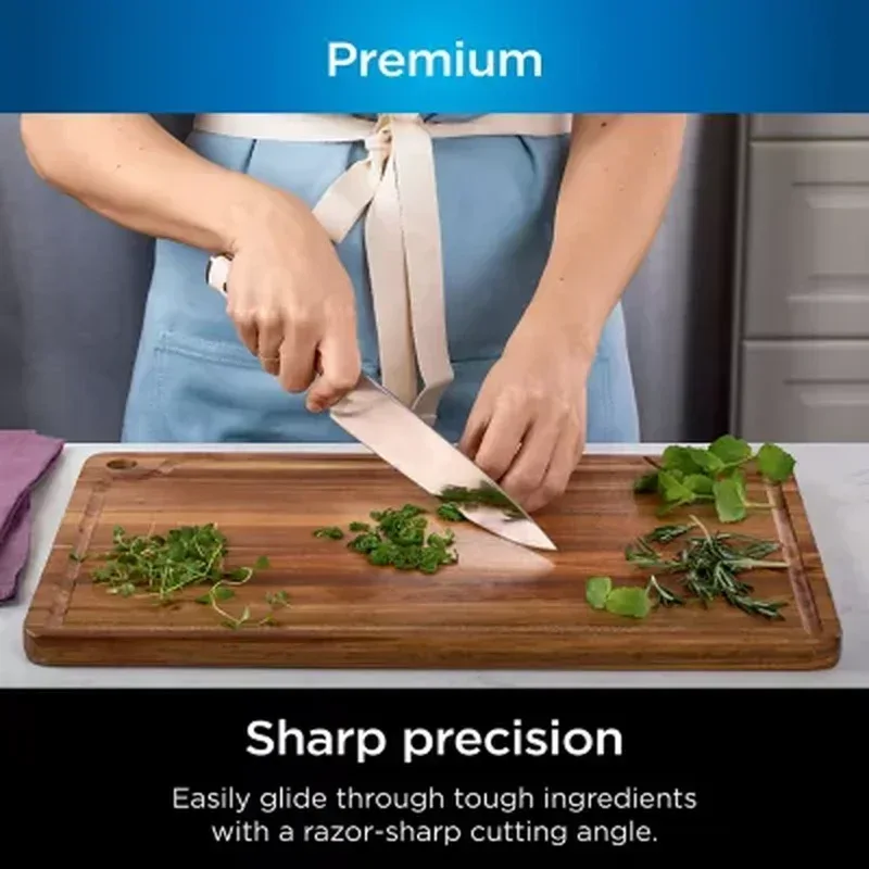 Ninja Foodi Neverdull Premium 12-Piece German Stainless Steel Knife System with Built-In Sharpener, White - Image 3
