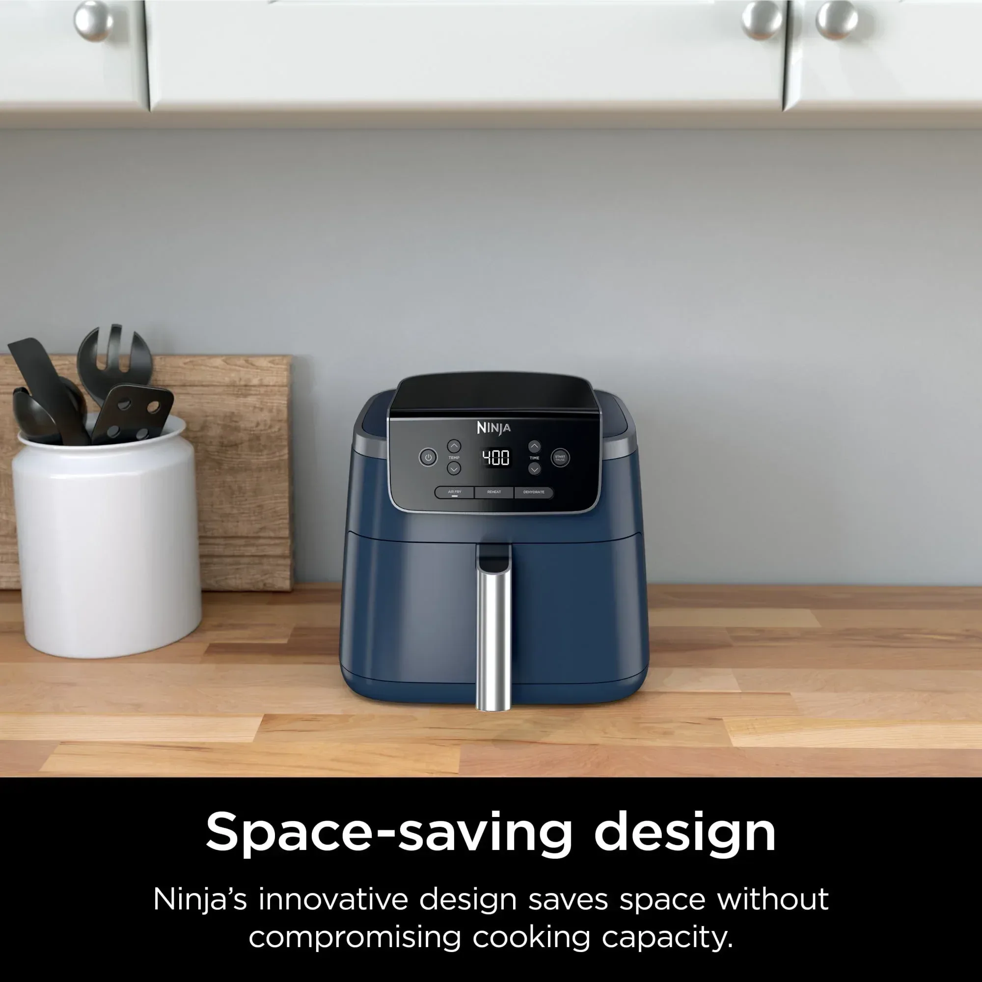 Ninja Pro 3-in-1 Air Fryer, XL 5-Qt Basket, 3 Functions, Air Crisp Technology, Non-Stick, Crisper Plate, AF140WMNV Navy - Image 6