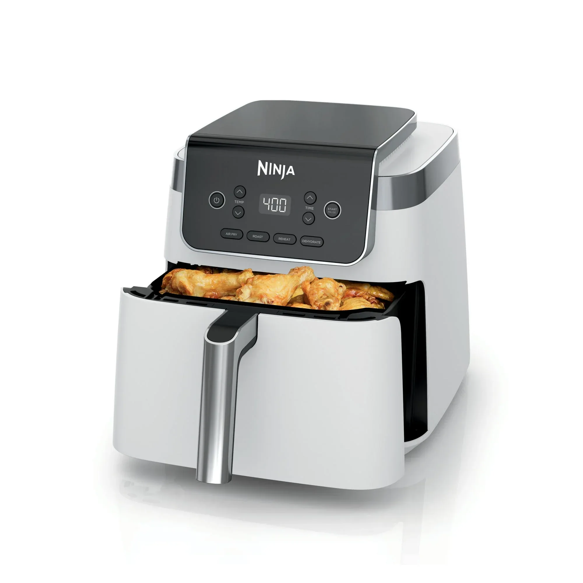 Ninja Pro 3-in-1 Air Fryer, XL 5-Qt Basket, 3 Functions, Air Crisp Technology, Non-Stick, Crisper Plate, AF140WMWH White - Image 9