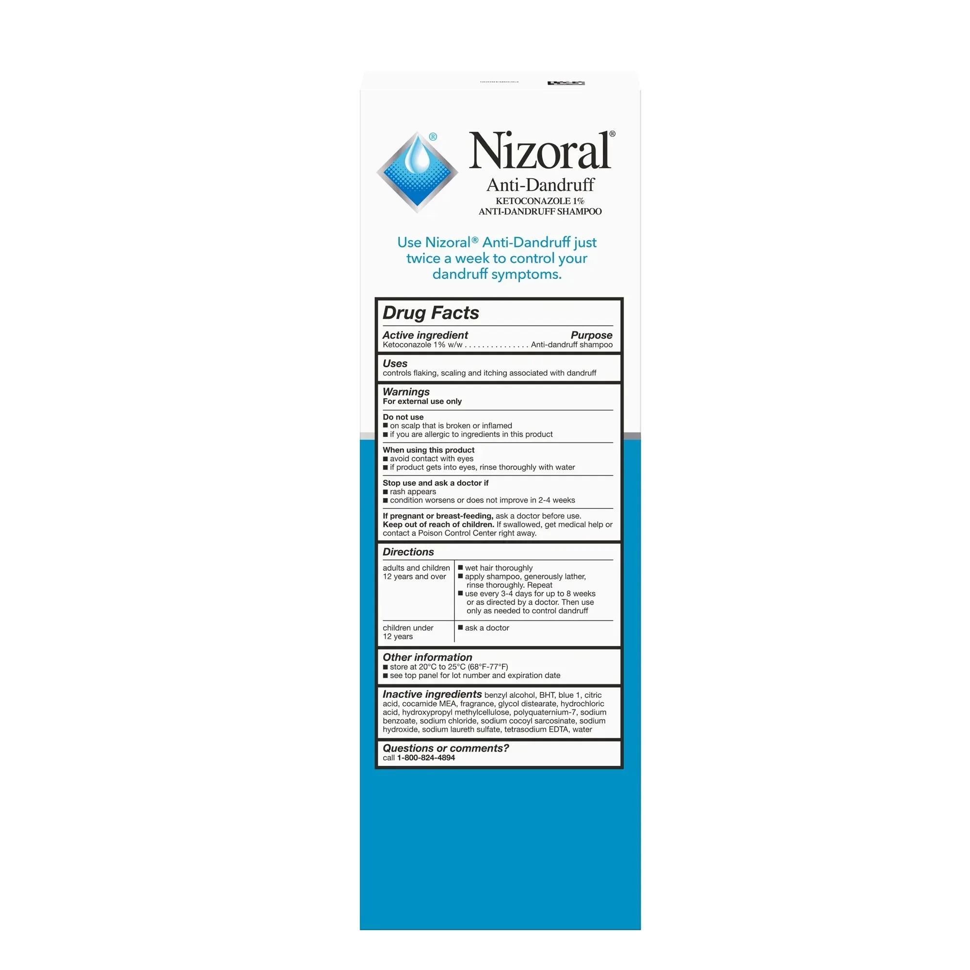 Nizoral Anti-Dandruff Shampoo with 1% Ketoconazole, Fresh Scent, 7 fl oz - Image 6
