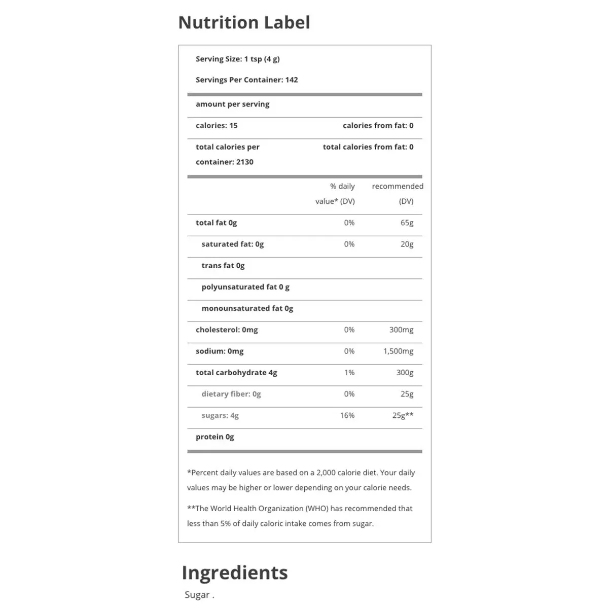 N'Joy Pure Sugar, 22 oz, 8-count - Image 3
