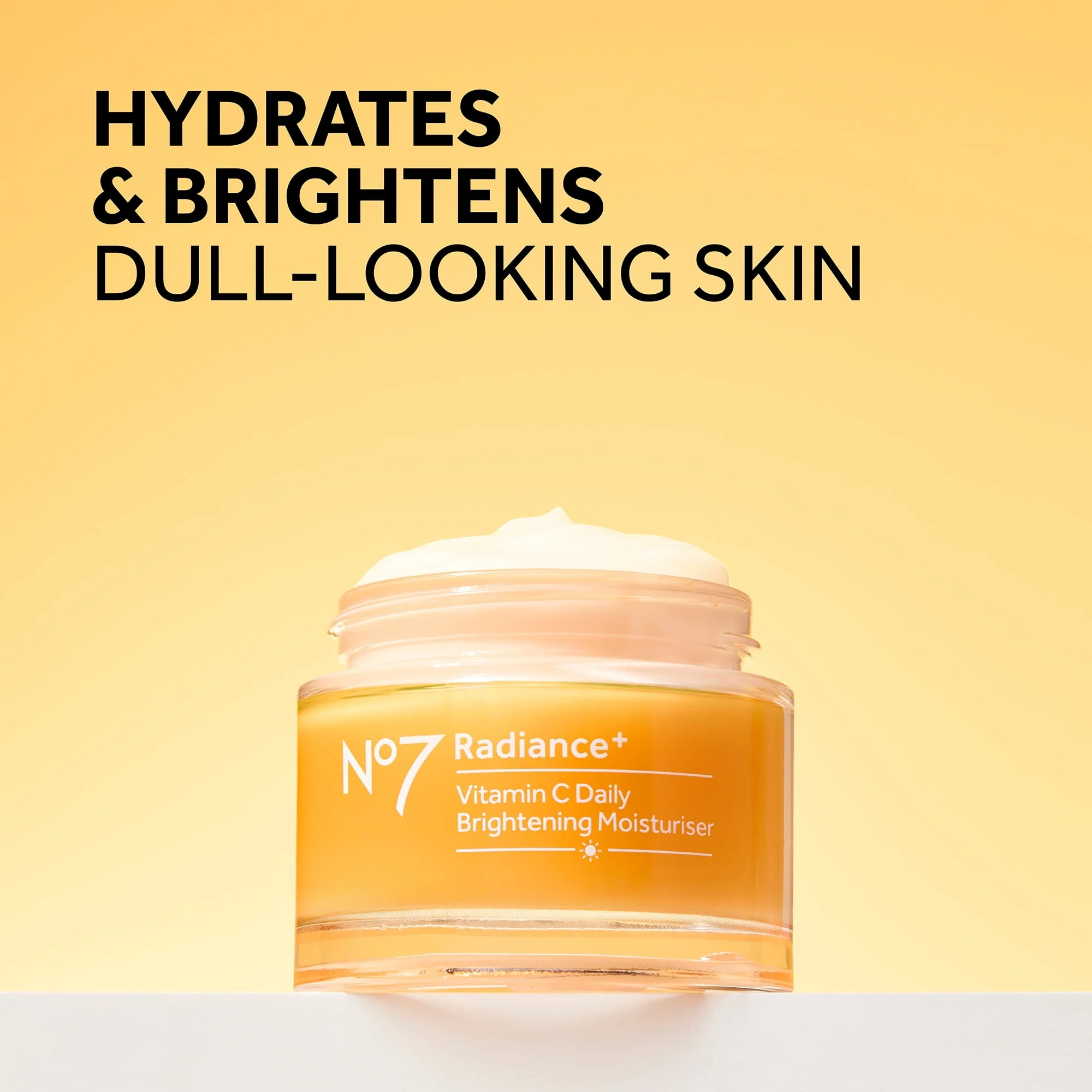 No7 Radiance+ Vitamin C Daily Brightening Face Moisturizer for Dull Skin, All Skin Types, 1.69 oz - Image 2