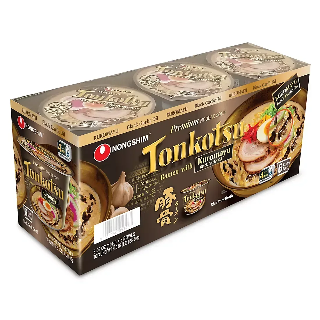 Nongshim Tonkotsu Kuromayu, 6 pk. - Image 2