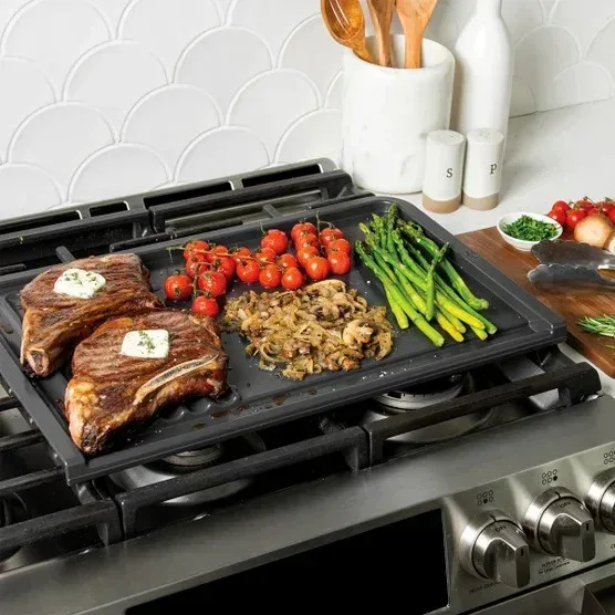 Nordic Ware Dual Top Grill Griddle with Grill Press - Image 2