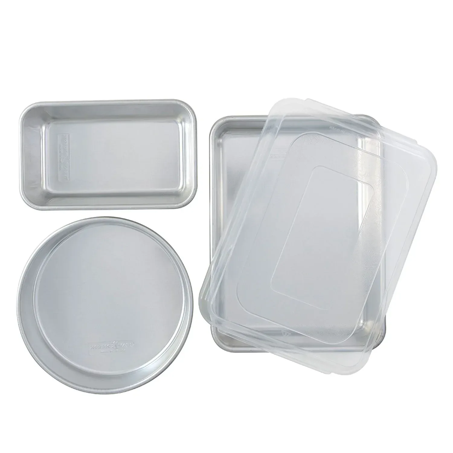 Nordic Ware Naturals Set: 9" x 13" Cake Pan with Lid, 9" Round Cake Pan, 1.5 lb. Loaf Pan - Image 2