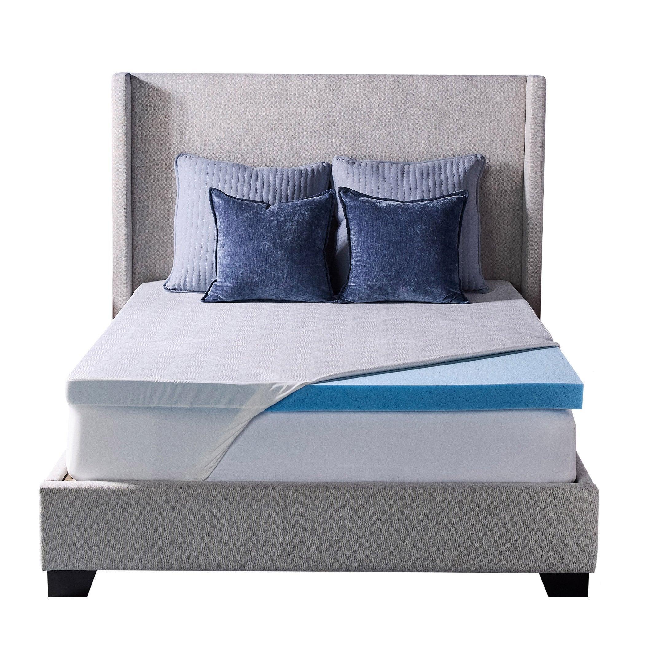 Novaform Advanced Cooling Gel Memory Foam Mattress Topper - Image 2