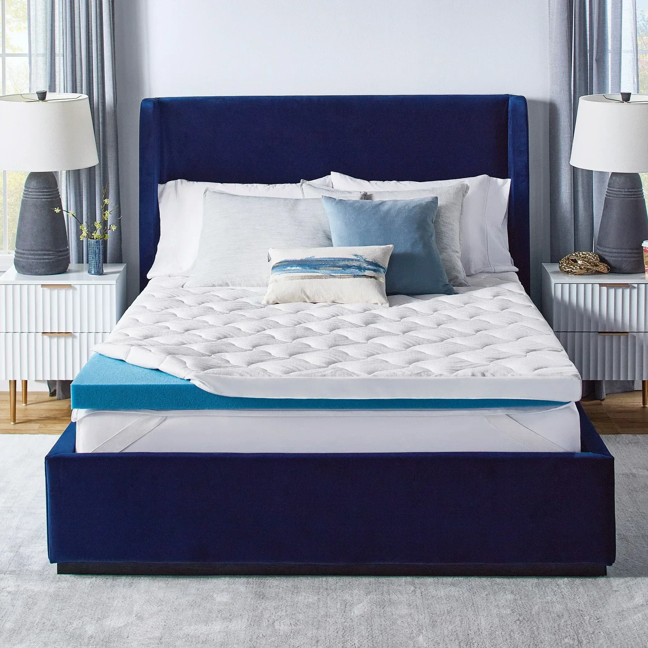 Novaform ComfortGrande Plus Advanced Gel Memory Foam Mattress Topper