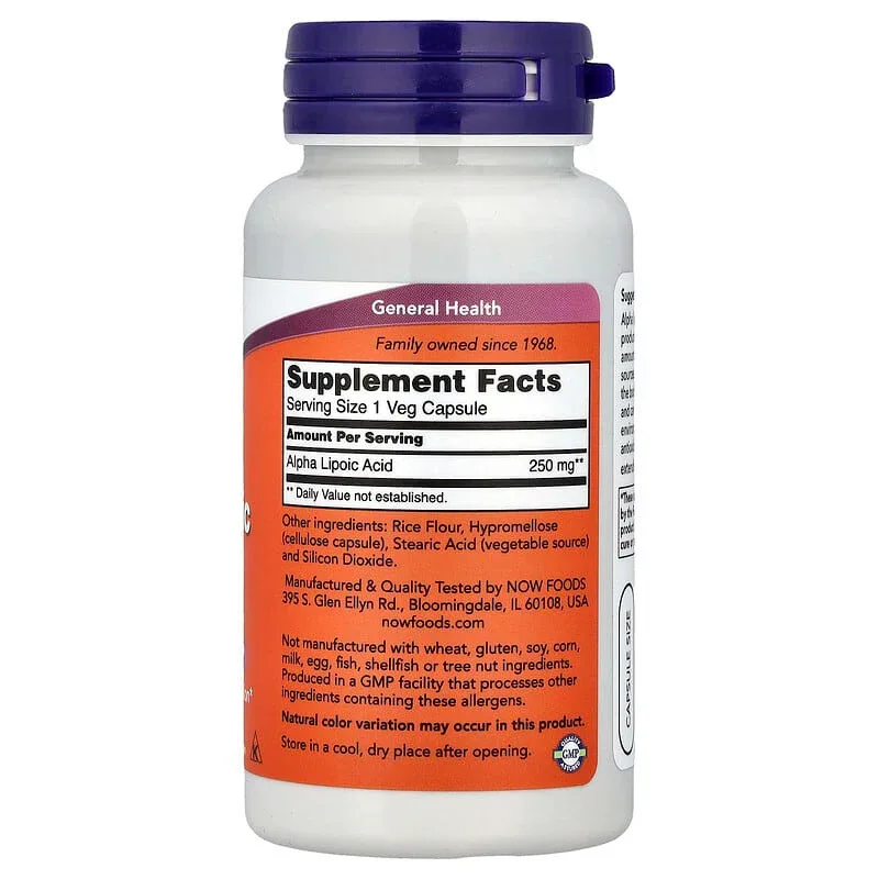 NOW Foods, Alpha Lipoic Acid, Veg Capsules - Image 14