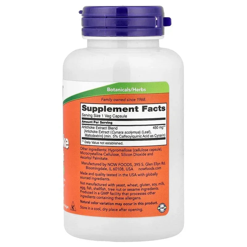NOW Foods, Artichoke Extract, 90 Veg Capsules (450 mg per Capsule) - Image 2