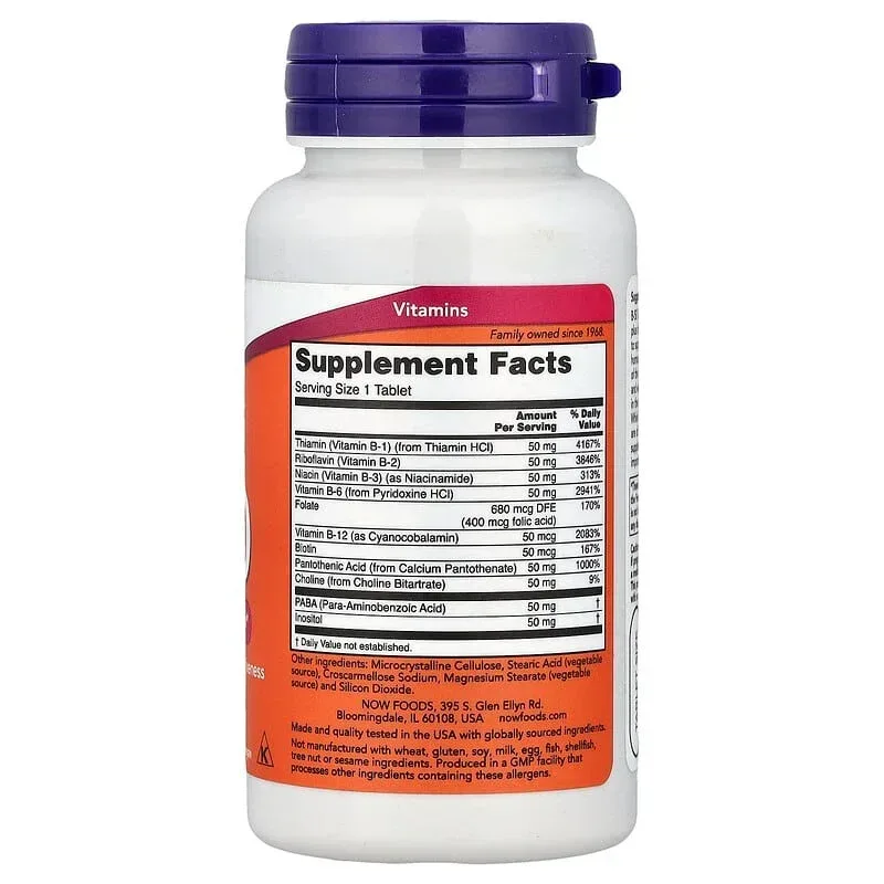 NOW Foods, B-50, Tablets - Image 3