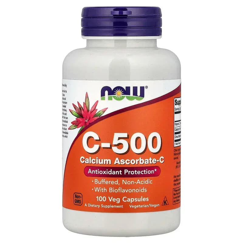 NOW Foods, C-500, Calcium Ascorbate-C, Veg Capsules