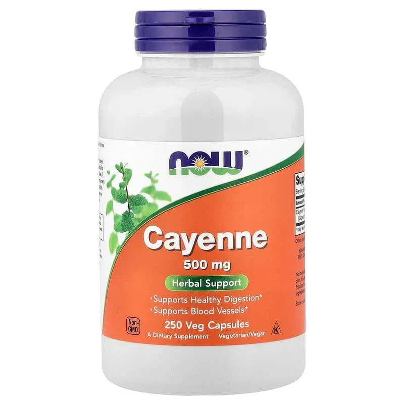 NOW Foods, Cayenne, 500 mg, Veg Capsules - Image 7