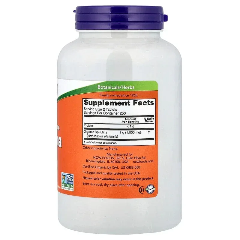NOW Foods, Certified Organic Spirulina - Image 14