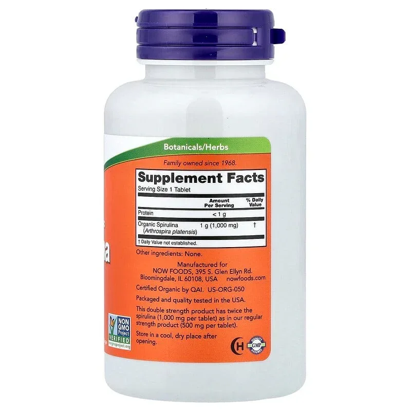NOW Foods, Certified Organic Spirulina - Image 20