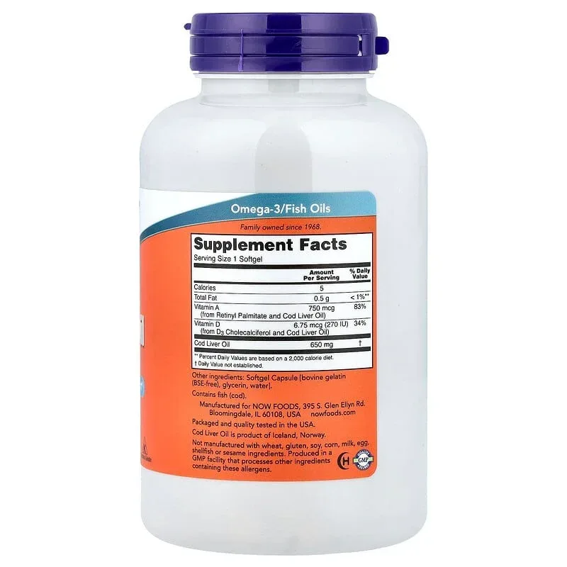 NOW Foods, Cod Liver Oil - Image 2