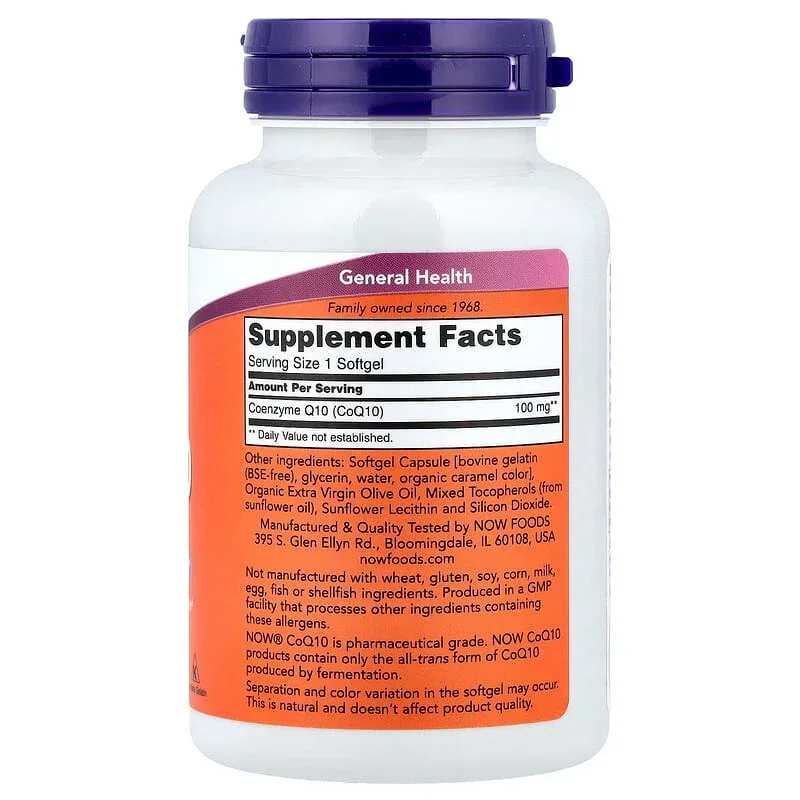 NOW Foods, CoQ10 + Fish Oil, Softgels - Image 12