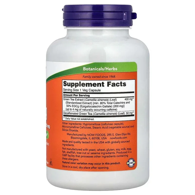 NOW Foods, EGCg, Green Tea Extract, 400 mg - Image 8
