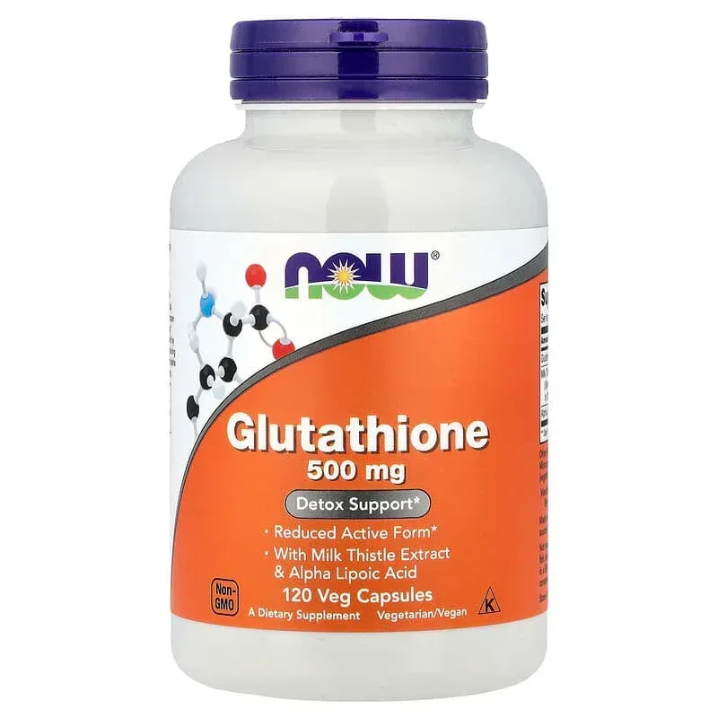 NOW Foods, Glutathione With Milk Thistle Extract & Alpha Lipoic Acid, 60 Veg Capsules - Image 12
