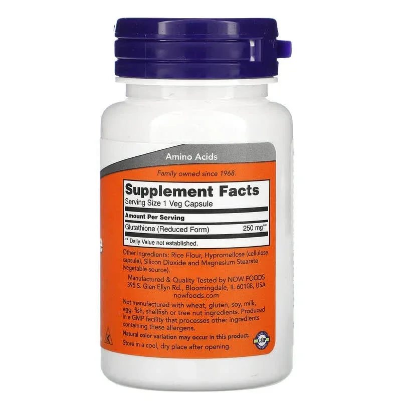 NOW Foods, Glutathione With Milk Thistle Extract & Alpha Lipoic Acid, 60 Veg Capsules - Image 17