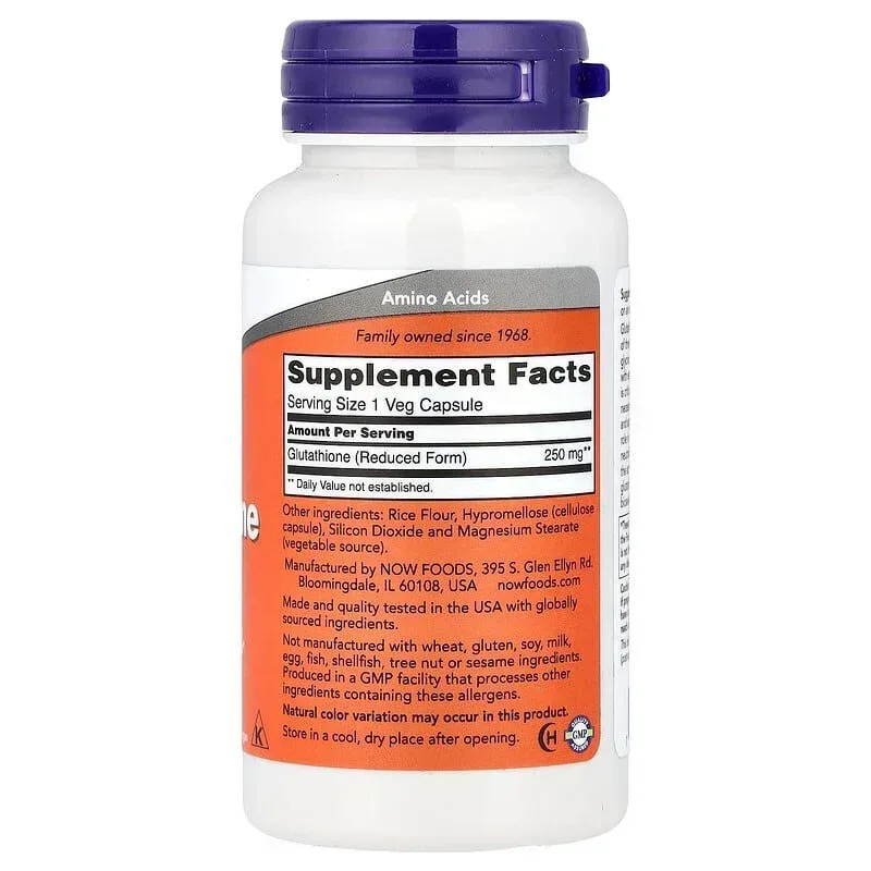 NOW Foods, Glutathione With Milk Thistle Extract & Alpha Lipoic Acid, 60 Veg Capsules - Image 23