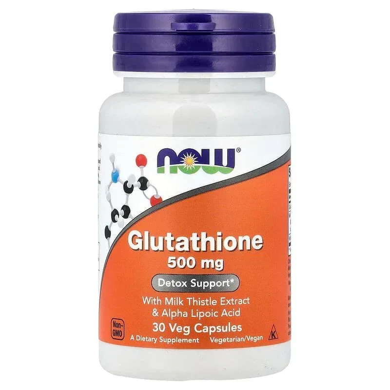 NOW Foods, Glutathione With Milk Thistle Extract & Alpha Lipoic Acid, 60 Veg Capsules - Image 5