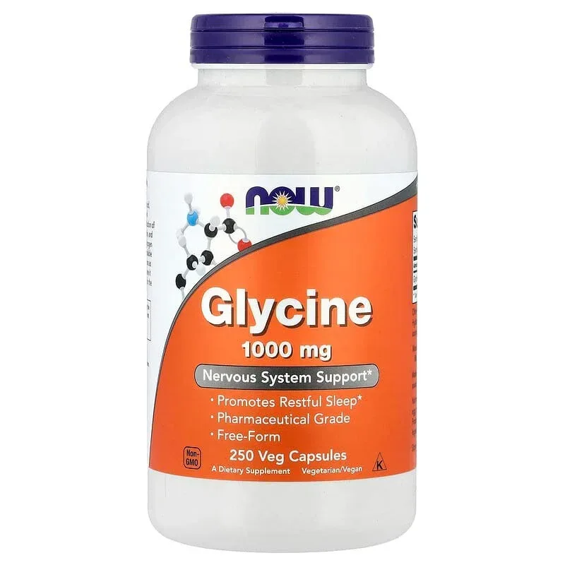 NOW Foods, Glycine (1,000 mg per Capsule) - Image 6