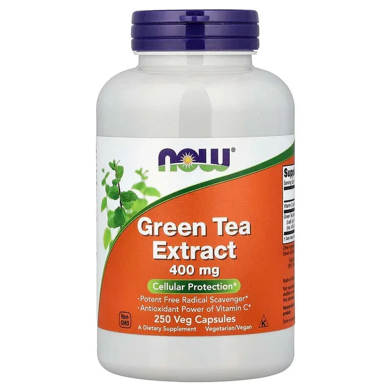 NOW Foods, Green Tea Extract, 400 mg, Veg Capsules - Image 7