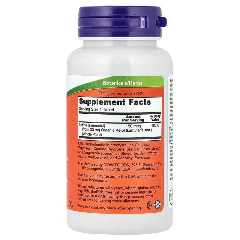 NOW Foods, Kelp, 150 mcg, 200 Tablets - Image 2