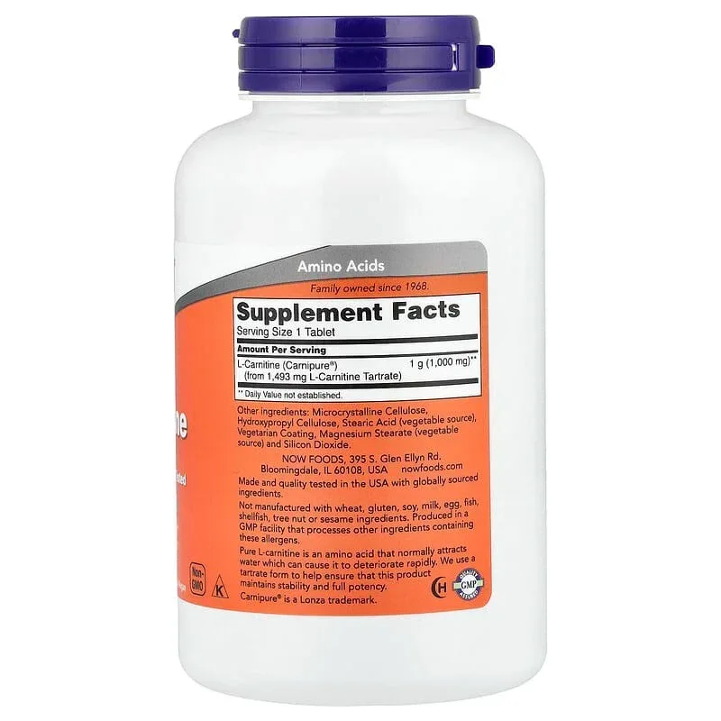 NOW Foods, L-Carnitine, 1,000 mg - Image 7