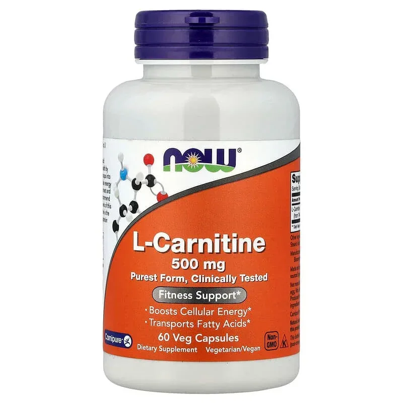 NOW Foods, L-Carnitine, Veg Capsules - Image 6