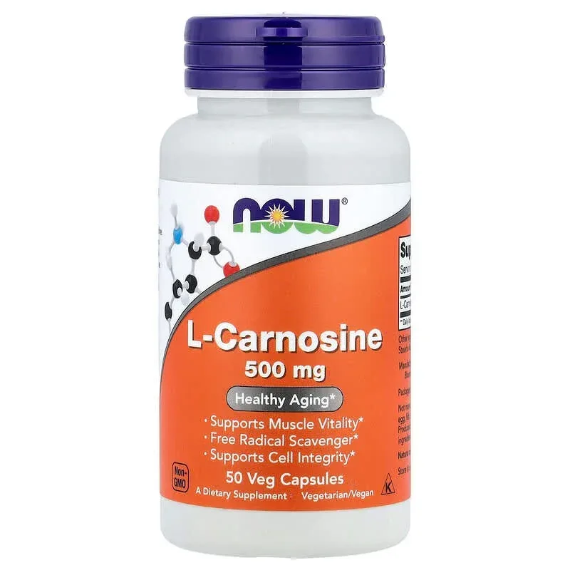 NOW Foods, L-Carnosine, 500 mg, Veg Capsules