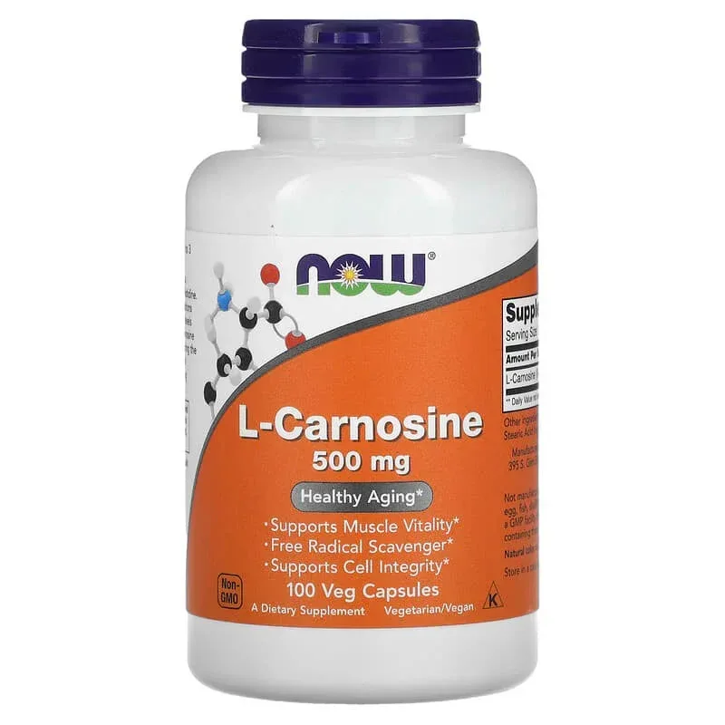 NOW Foods, L-Carnosine, 500 mg, Veg Capsules - Image 6