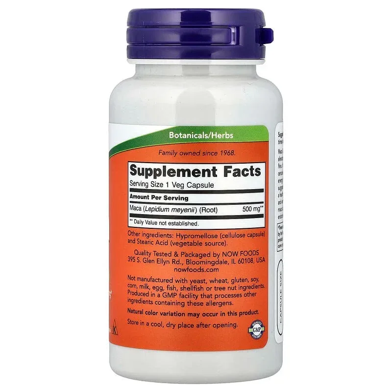NOW Foods, Maca, 500 mg - Image 2