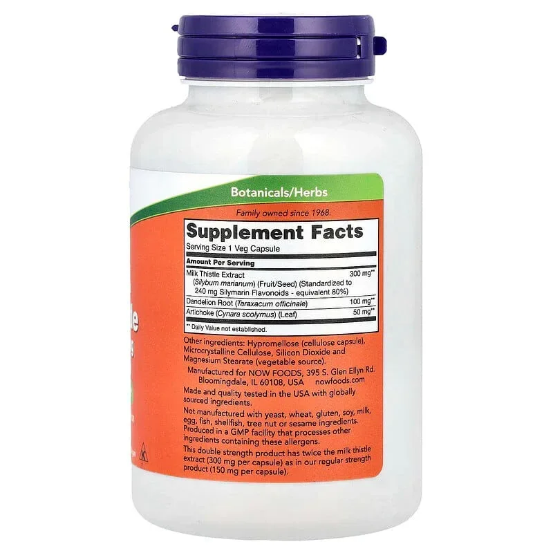 NOW Foods, Milk Thistle Extract 300 mg & 750 mg - Image 10