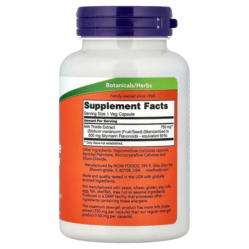 NOW Foods, Milk Thistle Extract 300 mg & 750 mg - Image 15