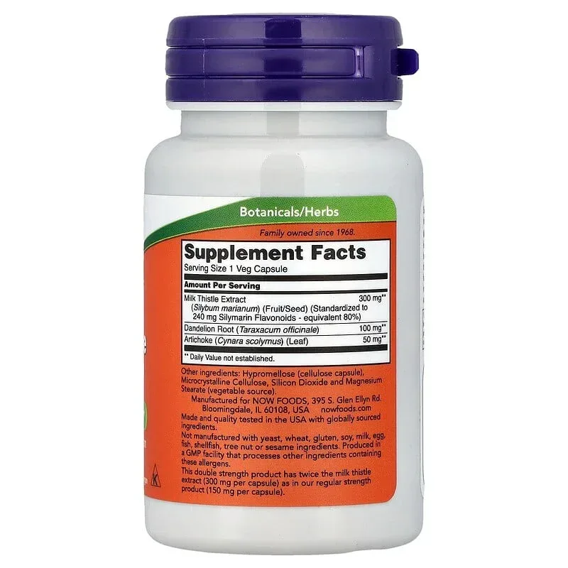 NOW Foods, Milk Thistle Extract 300 mg & 750 mg - Image 2