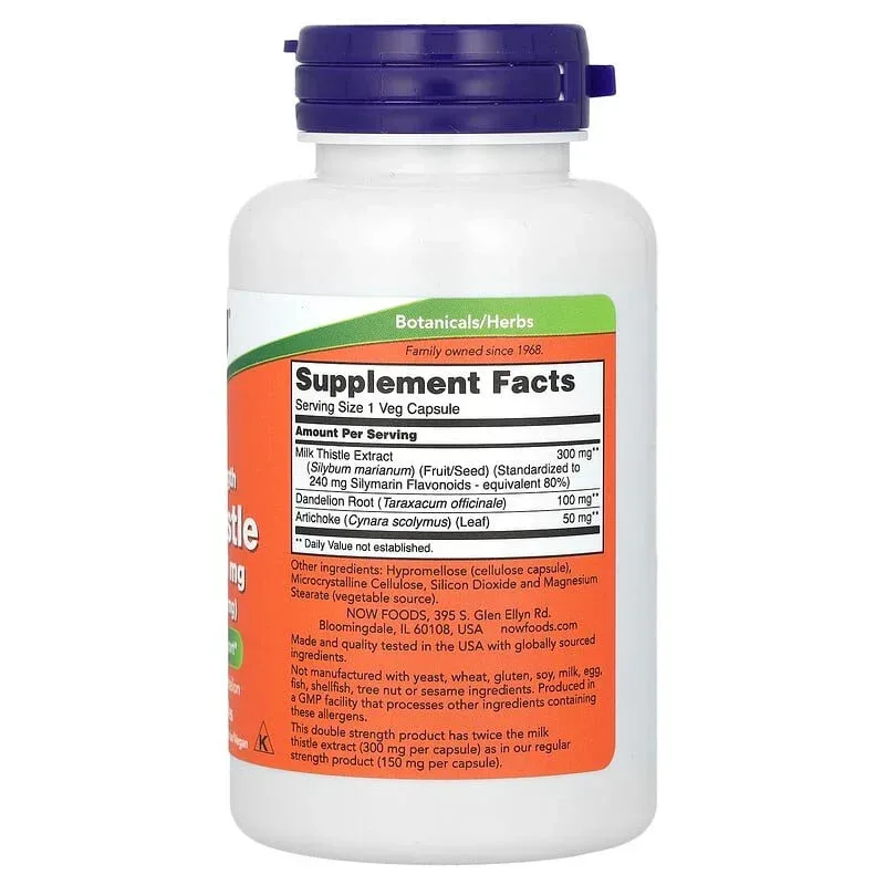 NOW Foods, Milk Thistle Extract 300 mg & 750 mg - Image 5