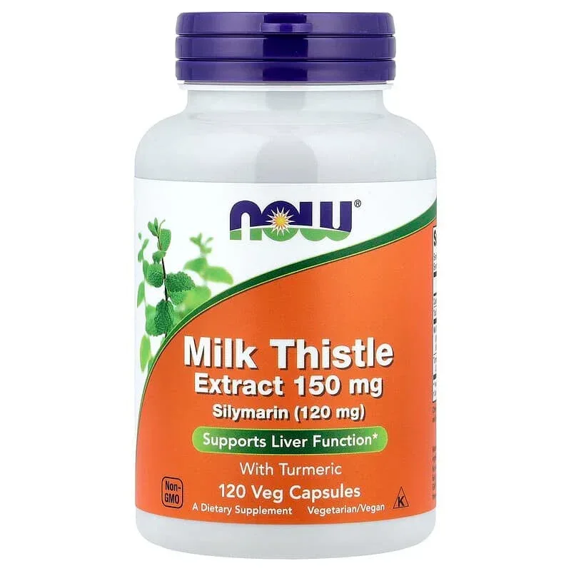 NOW Foods, Milk Thistle Extract with Turmeric, Veg Capsules - Image 7