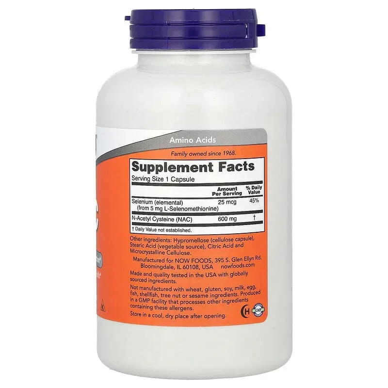 NOW Foods, NAC with Selenium - Image 5