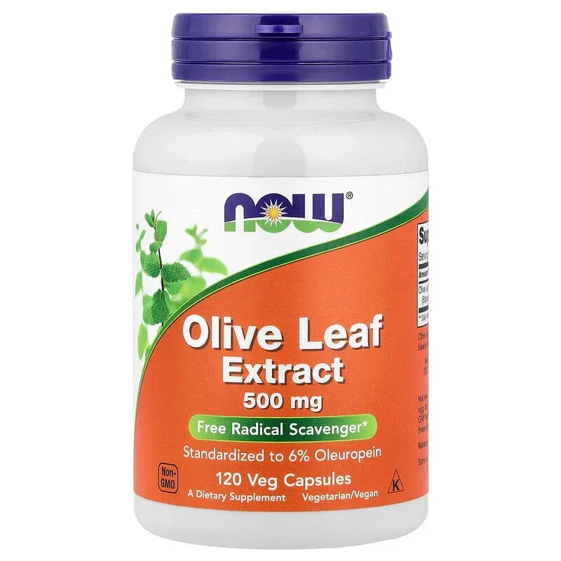 NOW Foods, Olive Leaf Extract, 500 mg, Veg Capsules - Image 7