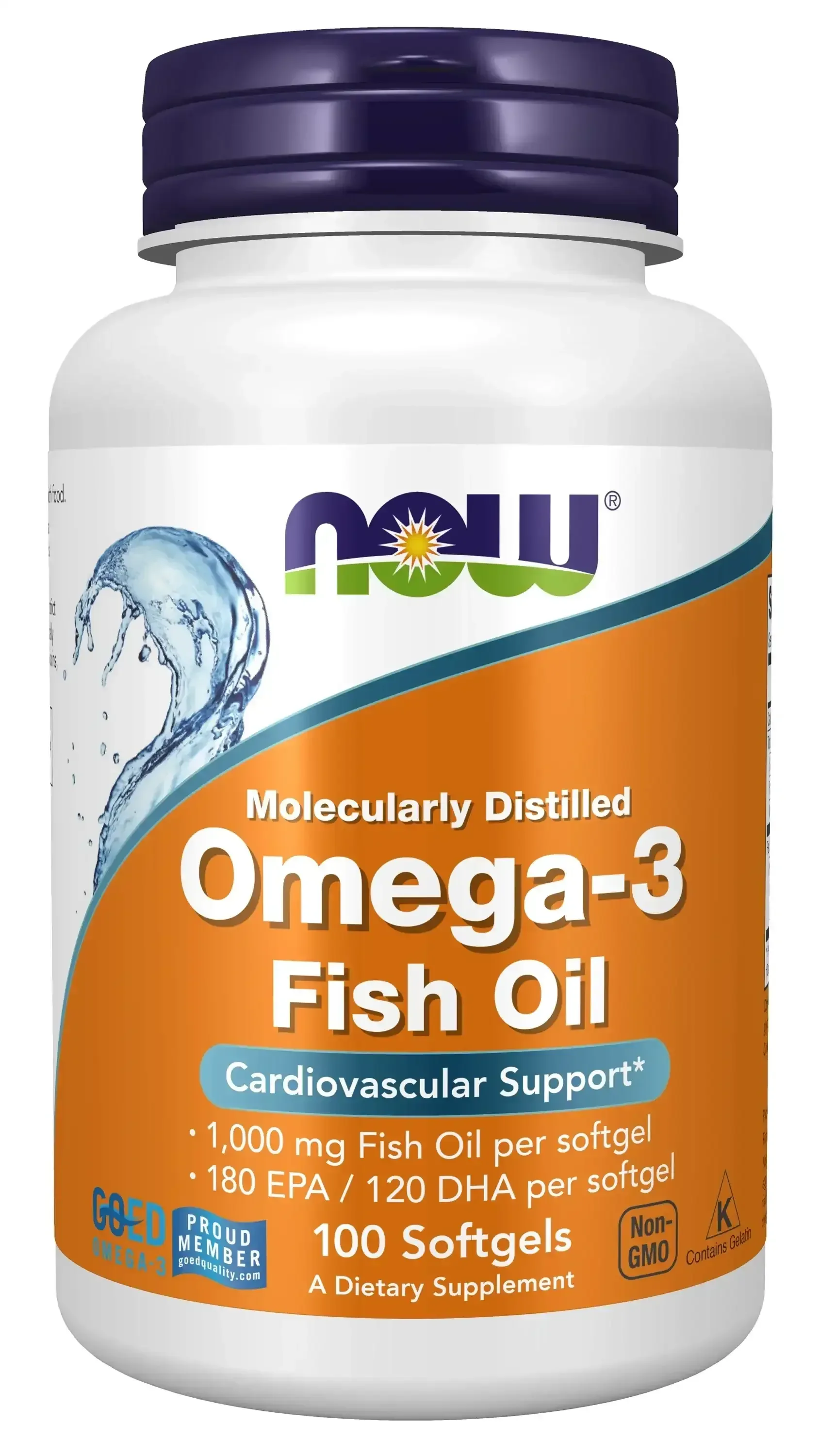 NOW Foods, Omega-3 Fish Oil, 1,000 mg, 180 EPA - 120 DHA - Image 8