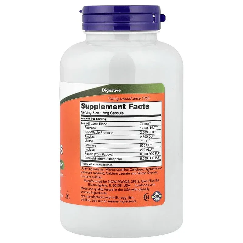 NOW Foods, Plant Enzymes, Veg Capsules - Image 8