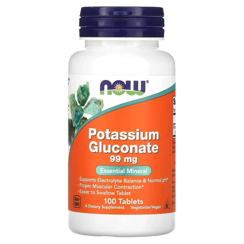 NOW Foods, Potassium Gluconate, 99 mg, Tablets